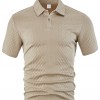 Camiseta Masculina de Verão, Leve, Larga, Respirável e de Cor Sólida