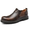 Sapatos de Couro Casuais Masculinos Modelo Loafer