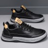 Sapatos Casuais Masculinos Respiráveis e Versáteis com Sola Macia, Amarração e Bico Redondo