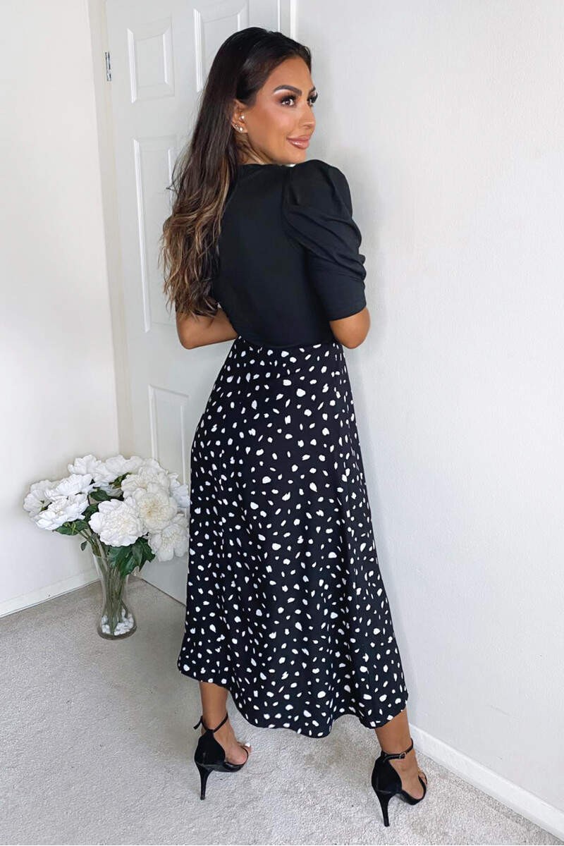 Black 2 in 1 Wrap Over Printed Dress *20 pieces Black 2 in 1 Wrap Over Printed Dress *20 pieces