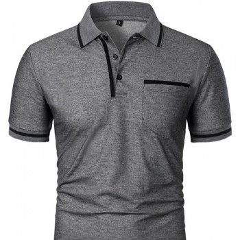 Men's Casual Lapel Short Sleeve T-shirt