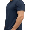 Camiseta Masculina Minimalista de Algodão, Gola Redonda e Manga Curta — Casual e Esportiva