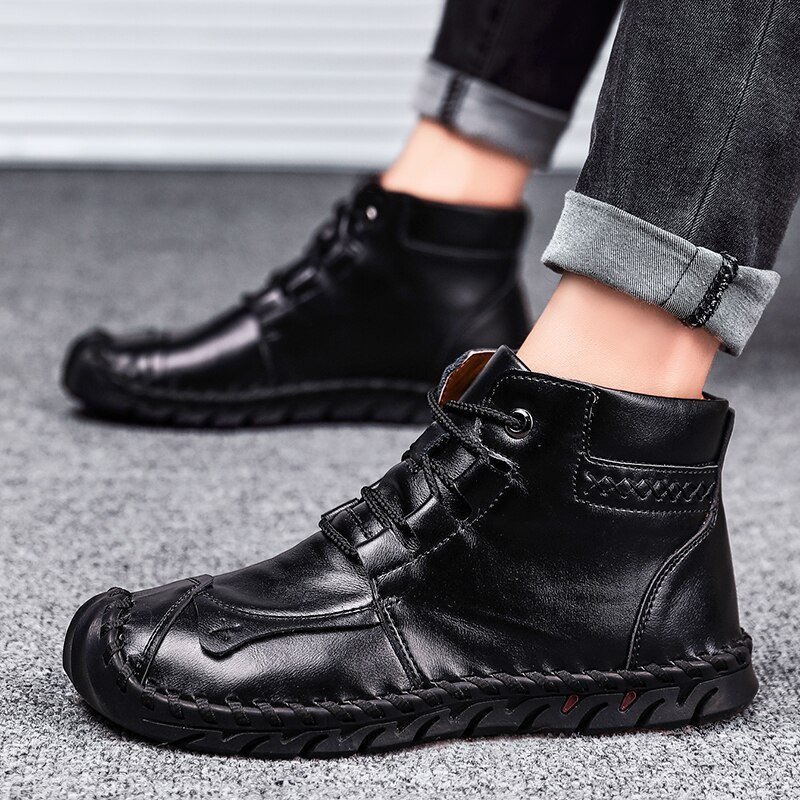 Sapatos Casuais Masculinos de Couro