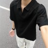 Blusa Masculina Casual Retrô de Manga Curta
