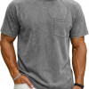 Camiseta Masculina Casual Retrô com Manga Raglan, Gola Redonda e Acabamento Envelhecido