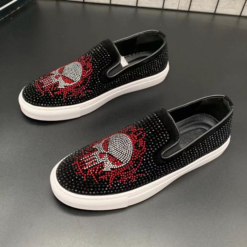 Sapatos Casuais Masculinos com Rebites e Respirabilidade