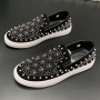 Sapatos Casuais Masculinos com Rebites e Respirabilidade