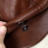 Chapéu Masculino de Couro Estilo Octogonal com Topo Arredondado