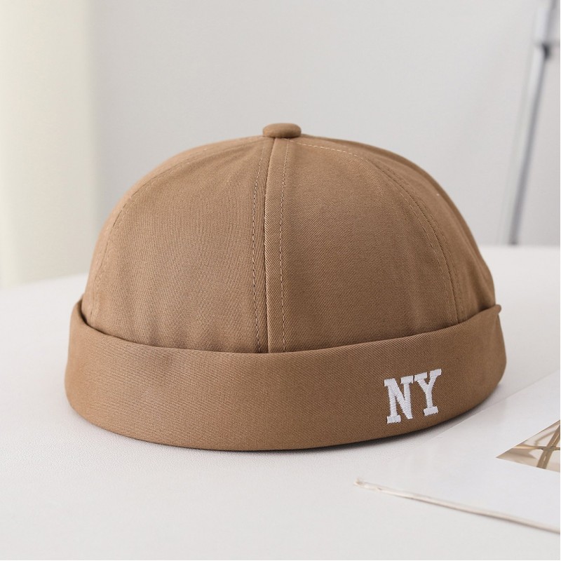 Boné Masculino Ajustável com Bordado NY, Cor Única, Estilo Boho — Ideal para Looks Casuais de Rua e Dança