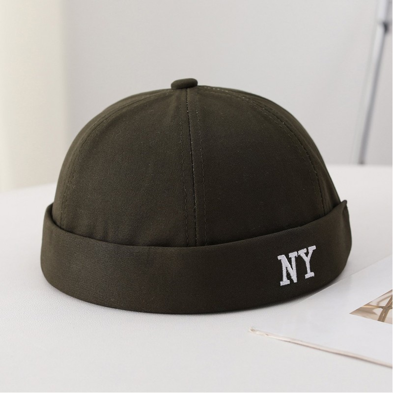 Boné Masculino Ajustável com Bordado NY, Cor Única, Estilo Boho — Ideal para Looks Casuais de Rua e Dança