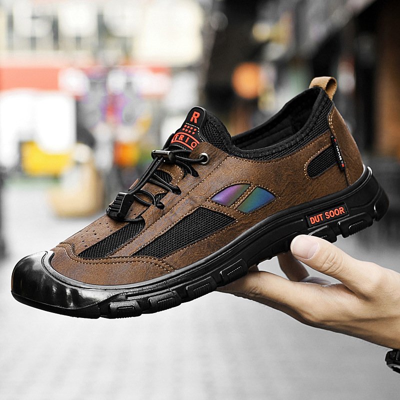 Sapatos Masculinos Casuais de Malha Antiderrapantes para Ar Livre