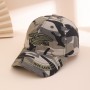 Boné Masculino com Bordado de Letras e Recortes, Estilo Militar de Primavera e Outono — Versátil para Ar Livre