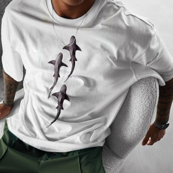 Blusa Masculina Atlética de Manga Curta Estilo Street