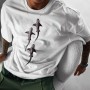 Blusa Masculina Atlética de Manga Curta Estilo Street
