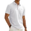 Camisa Polo Masculina de Linho para Praia, Corte Largo e Minimalista