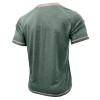 Camiseta Henley Vintage Masculina de Manga Curta com Botões