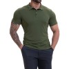 Camiseta Masculina Casual Respirável de Manga Curta com Gola Lapela, Combina com Tudo