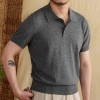 Camisa Polo Masculina Fina e Casual de Corte Ajustado para o Verão