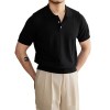 Camisa Polo Masculina Fina e Casual de Corte Ajustado para o Verão