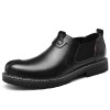 Sapatos de Couro Casuais Masculinos Modelo Loafer