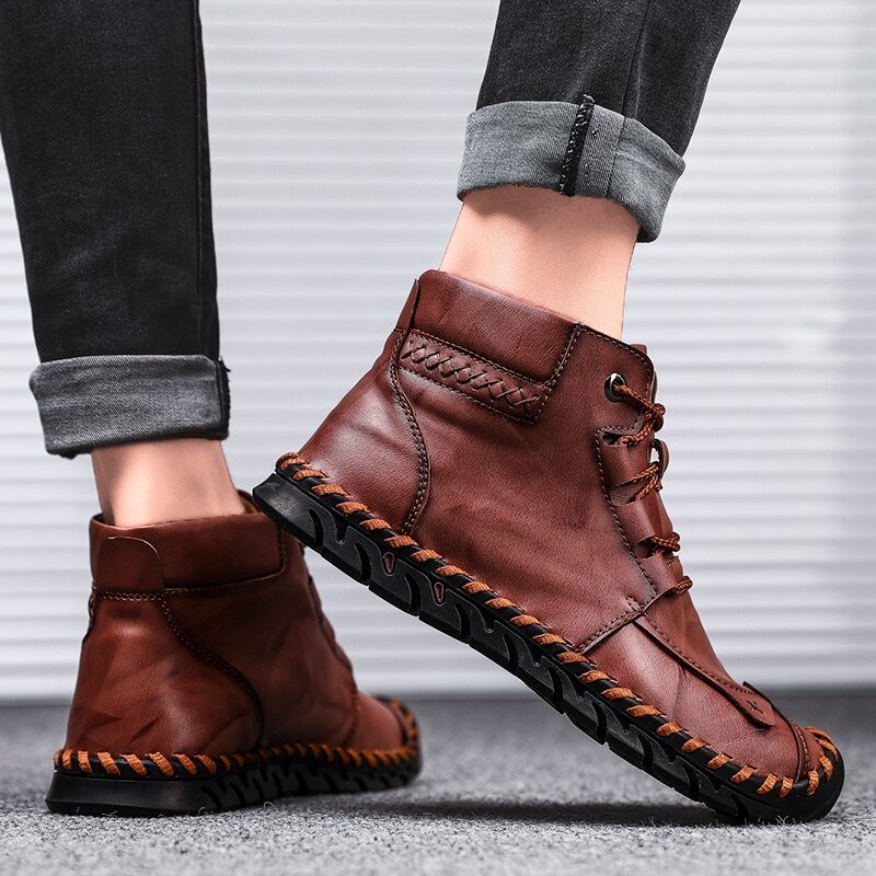 Sapatos Casuais Masculinos de Couro