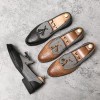 Sapatos de Couro Masculinos Casuais e Versáteis Estilo Inglês