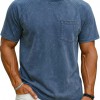 Camiseta Masculina Casual Retrô com Manga Raglan, Gola Redonda e Acabamento Envelhecido