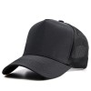 Boné Trucker Masculino Ajustável com Tela e Fechamento Snapback, Cor Sólida