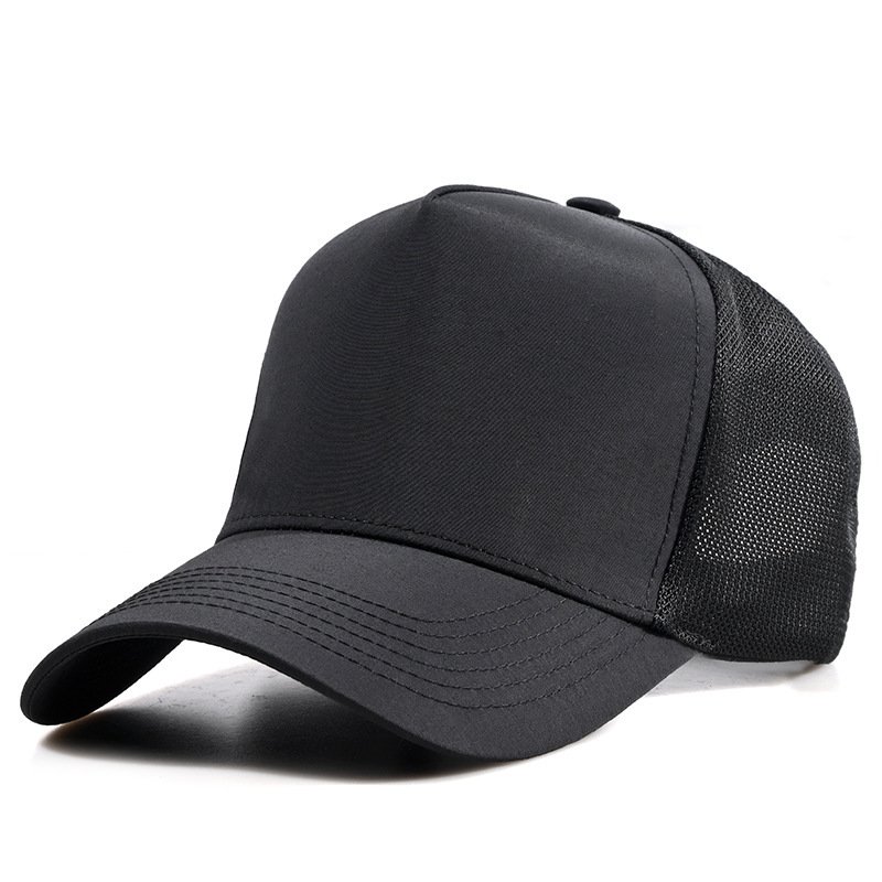 Boné Trucker Masculino Ajustável com Tela e Fechamento Snapback, Cor Sólida