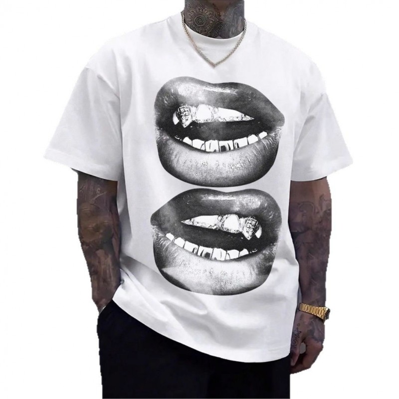 Camisetas Casuais de Manga Curta Largas, Estilo Hip-Hop Streetwear, para Casal
