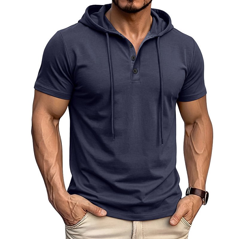 Camiseta Masculina de Manga Curta para Treino e Fitness