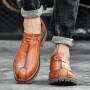 Sapatos de Couro Casuais Masculinos Modelo Loafer
