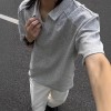 Blusa Masculina Casual Retrô de Manga Curta