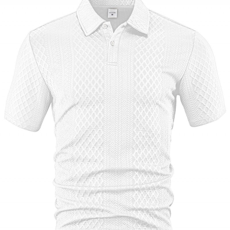 Camiseta Masculina de Verão, Leve, Larga, Respirável e de Cor Sólida