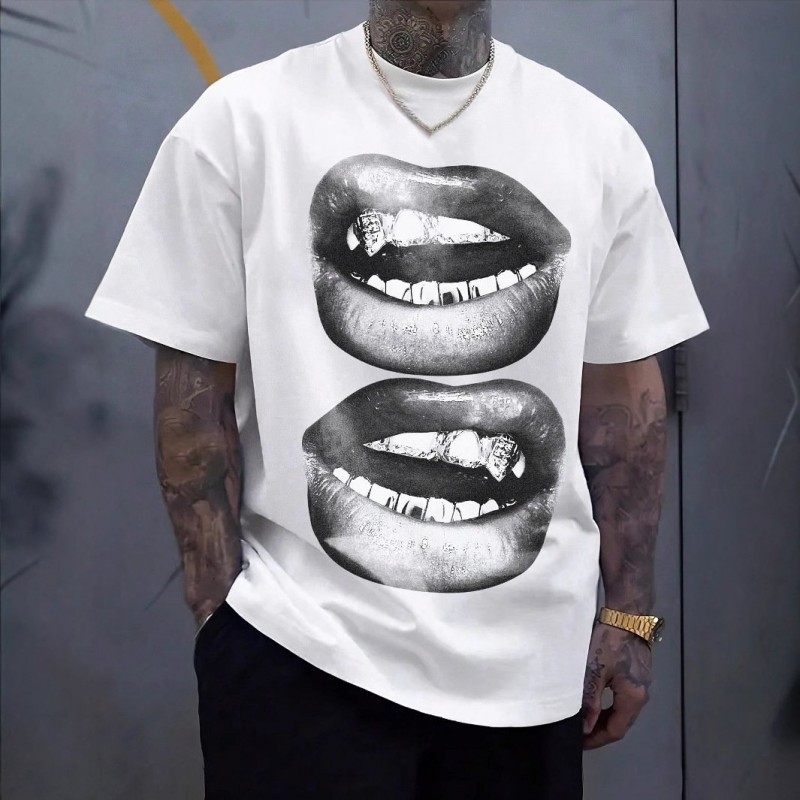 Camisetas Casuais de Manga Curta Largas, Estilo Hip-Hop Streetwear, para Casal