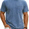 Camiseta Masculina Casual Retrô com Manga Raglan, Gola Redonda e Acabamento Envelhecido
