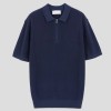 Camisa de Tricô Masculina de Verão, Manga Curta, Cor Sólida e Corte Ajustado