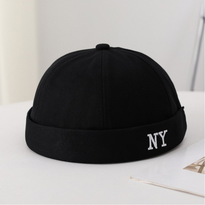 Boné Masculino Ajustável com Bordado NY, Cor Única, Estilo Boho — Ideal para Looks Casuais de Rua e Dança
