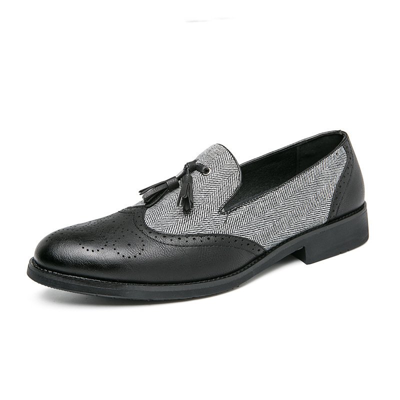 Sapatos de Couro Masculinos Casuais e Versáteis Estilo Inglês