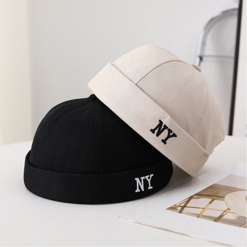 Boné Masculino Ajustável com Bordado NY, Cor Única, Estilo Boho — Ideal para Looks Casuais de Rua e Dança