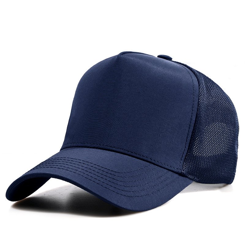 Boné Trucker Masculino Ajustável com Tela e Fechamento Snapback, Cor Sólida