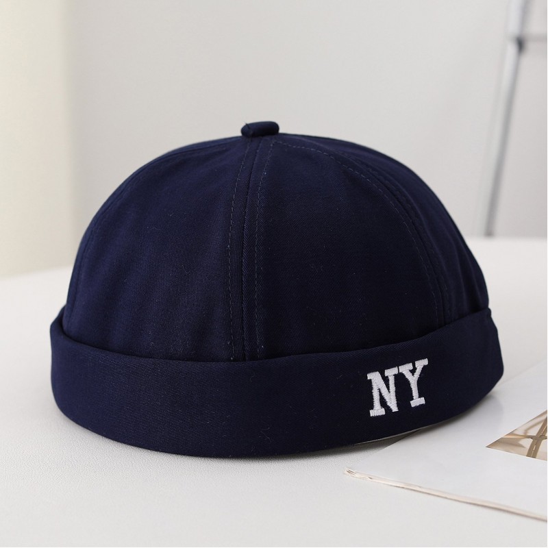 Boné Masculino Ajustável com Bordado NY, Cor Única, Estilo Boho — Ideal para Looks Casuais de Rua e Dança