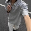 Blusa Masculina Casual Retrô de Manga Curta