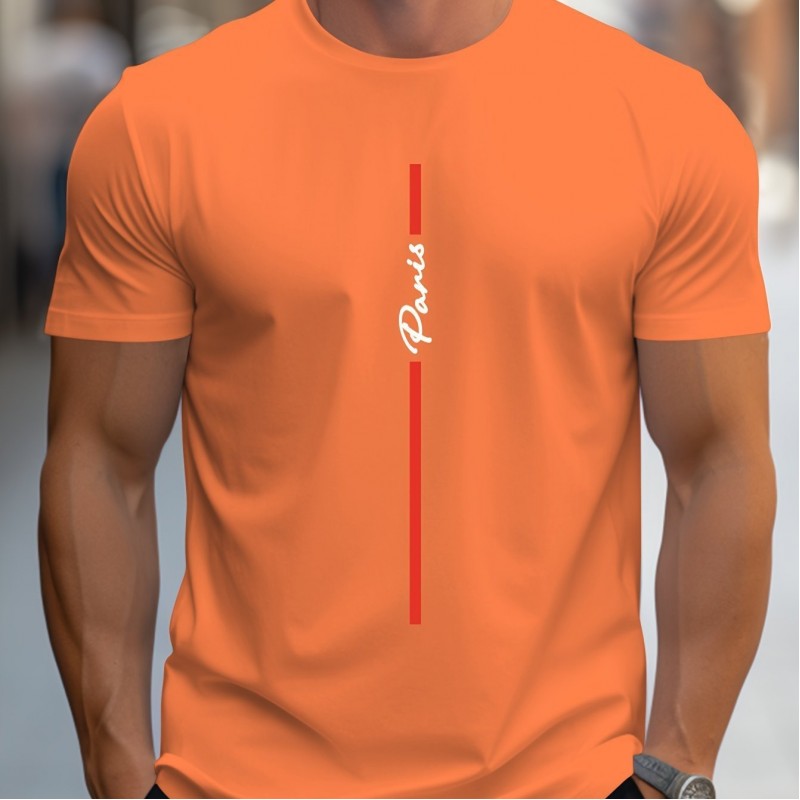 Camiseta Masculina com Estampa Paris Caligrafada