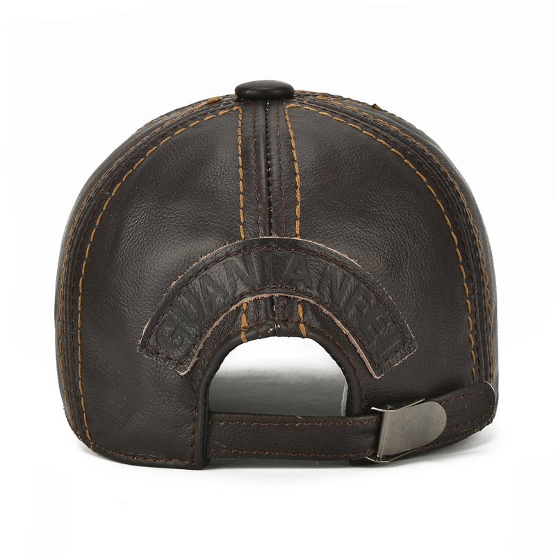 Boné Masculino de Couro Fino