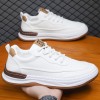 Sapatos Casuais Masculinos Respiráveis e Versáteis com Sola Macia, Amarração e Bico Redondo