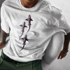 Blusa Masculina Atlética de Manga Curta Estilo Street