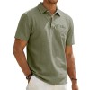 Camisa Polo Masculina de Linho para Praia, Corte Largo e Minimalista